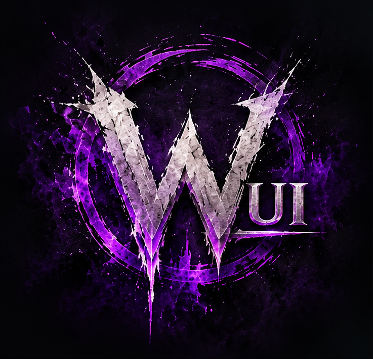 WarlUI silver and violet emblem